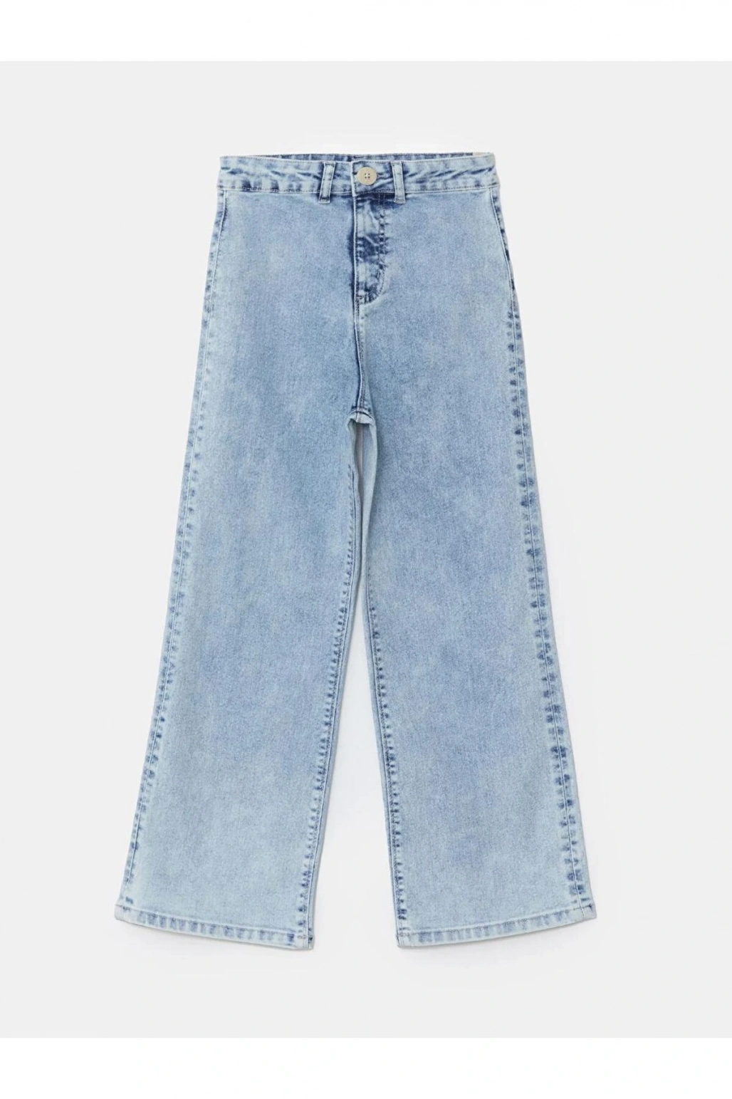 LCW Kids Beli Ayarlanabilir Lastikli Kız Çocuk Jean Pantolon