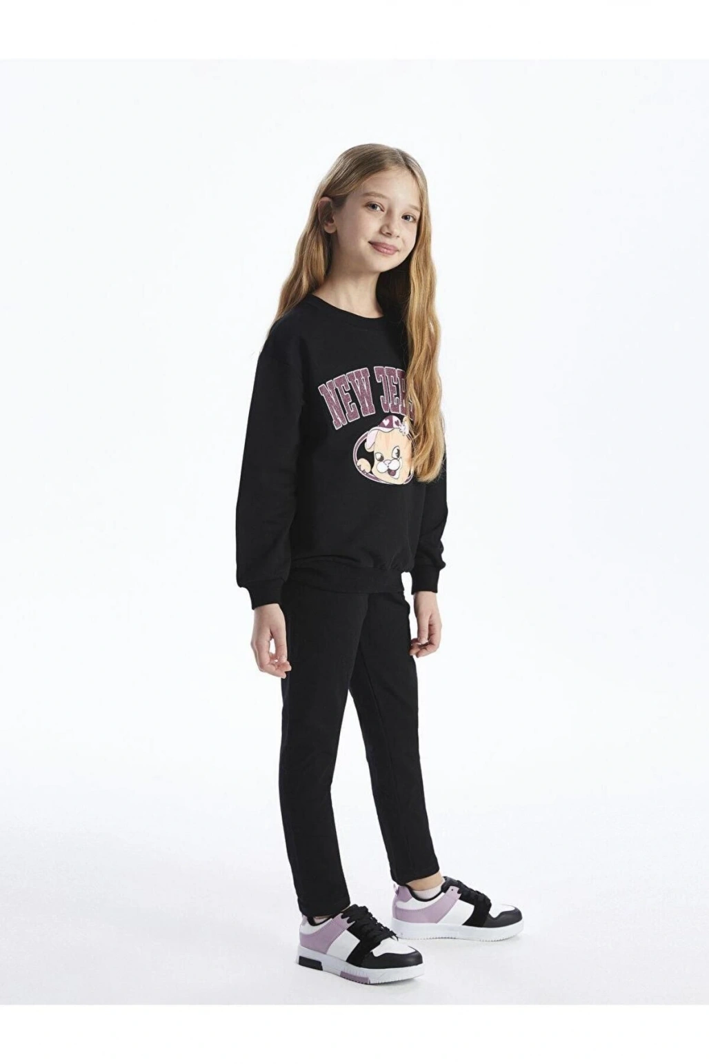 LCW Kids Beli Lastikli Basic Kız Çocuk Uzun Tayt