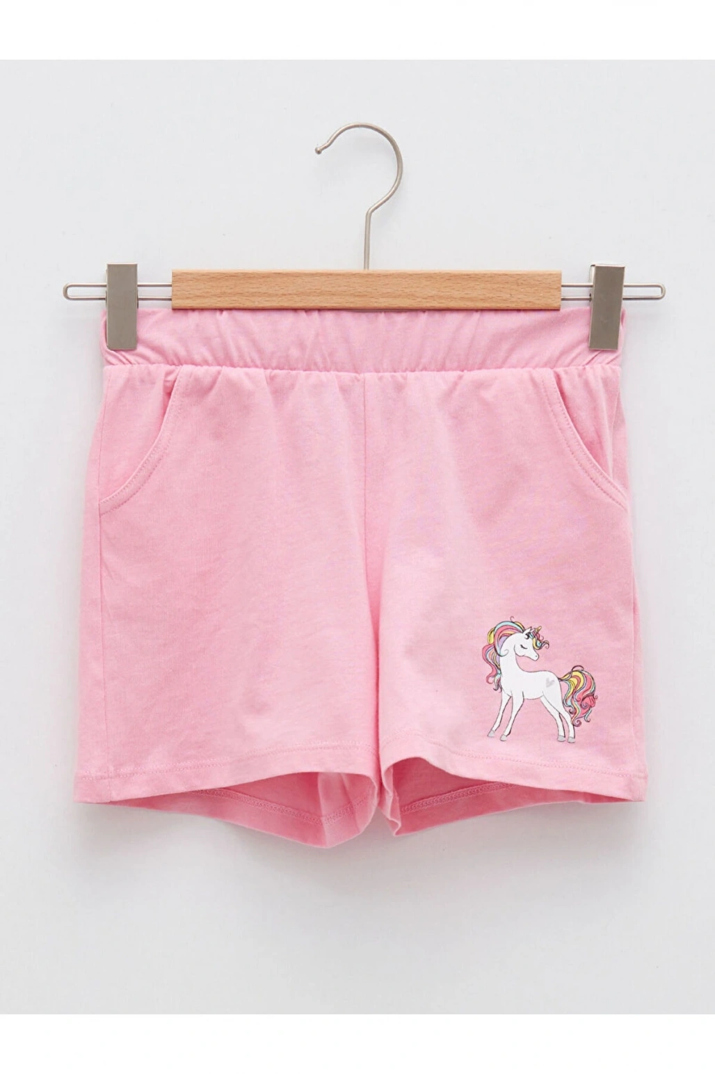 LCW Kids Beli Lastikli Baskılı Kız Çocuk Şort