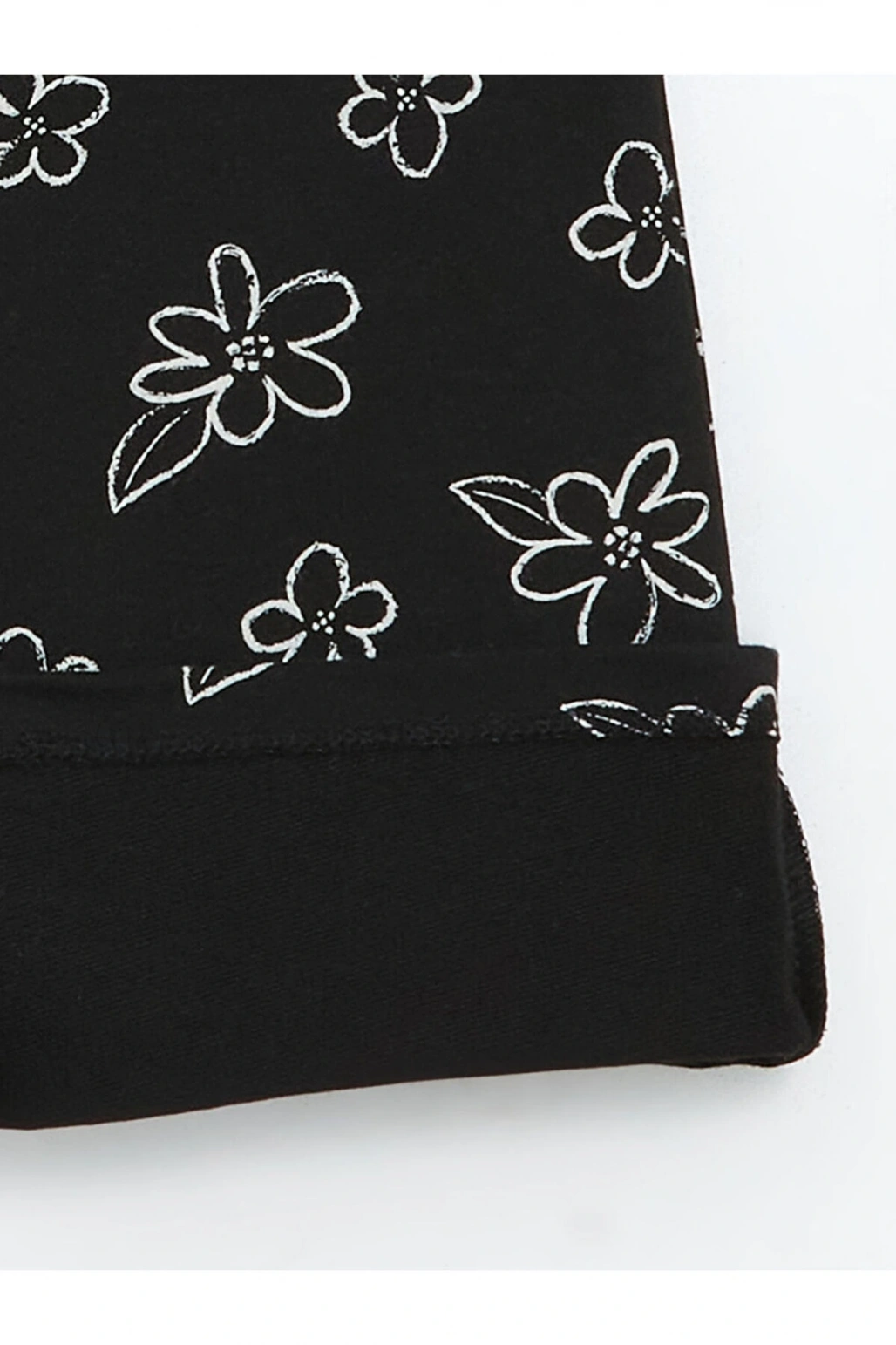 LCW Kids Beli Lastikli Çiçekli İspanyol Paça Kız Çocuk Tayt