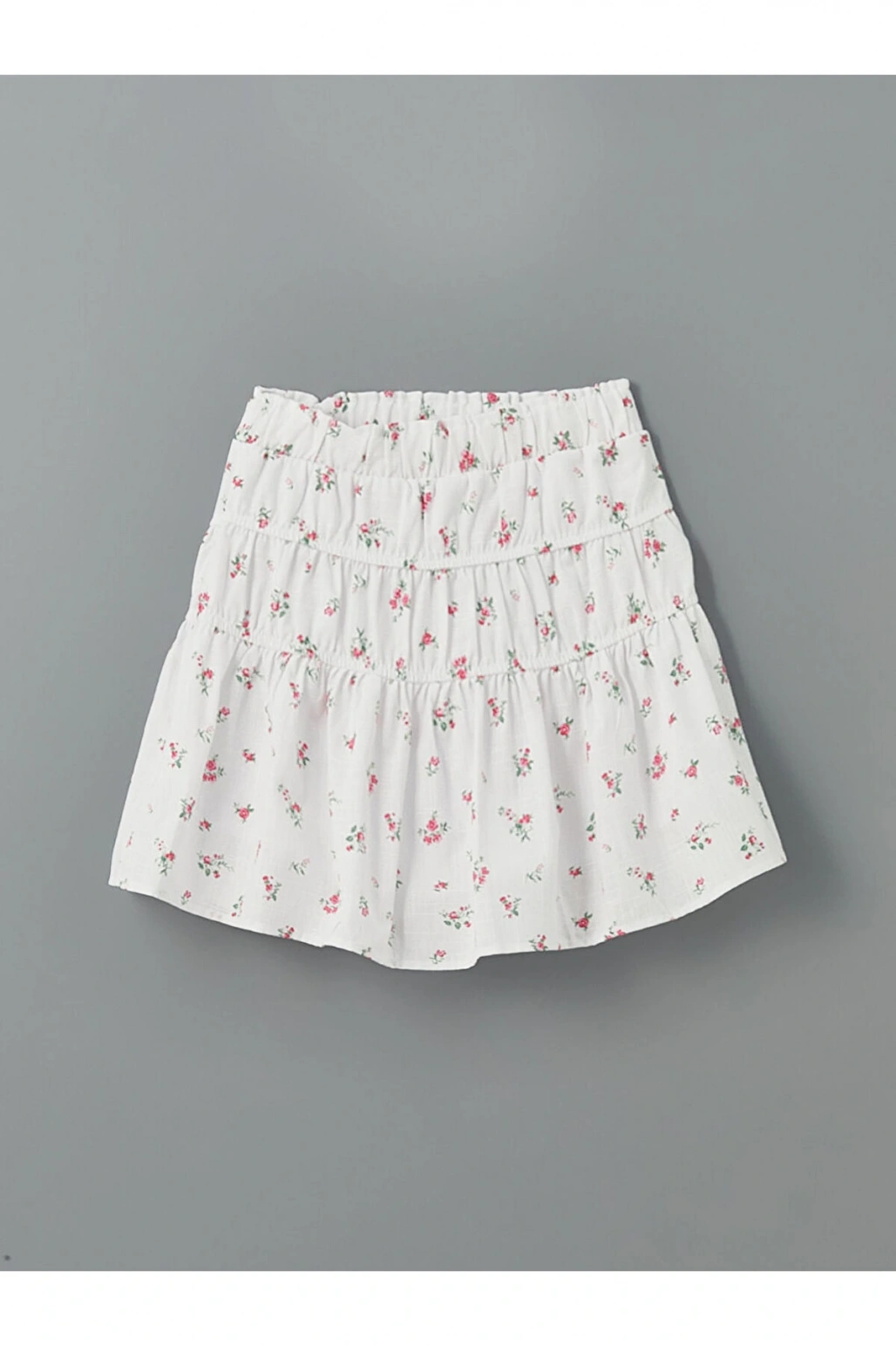 LCW Kids Beli Lastikli Çiçekli Kız Çocuk Etek