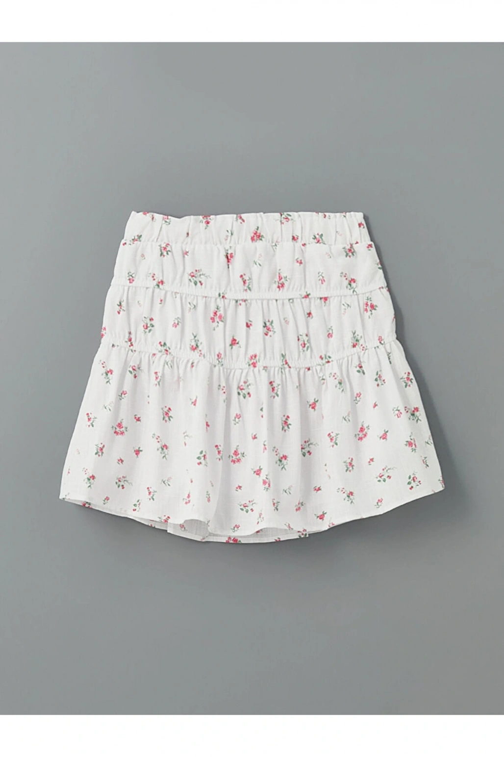LCW Kids Beli Lastikli Çiçekli Kız Çocuk Etek