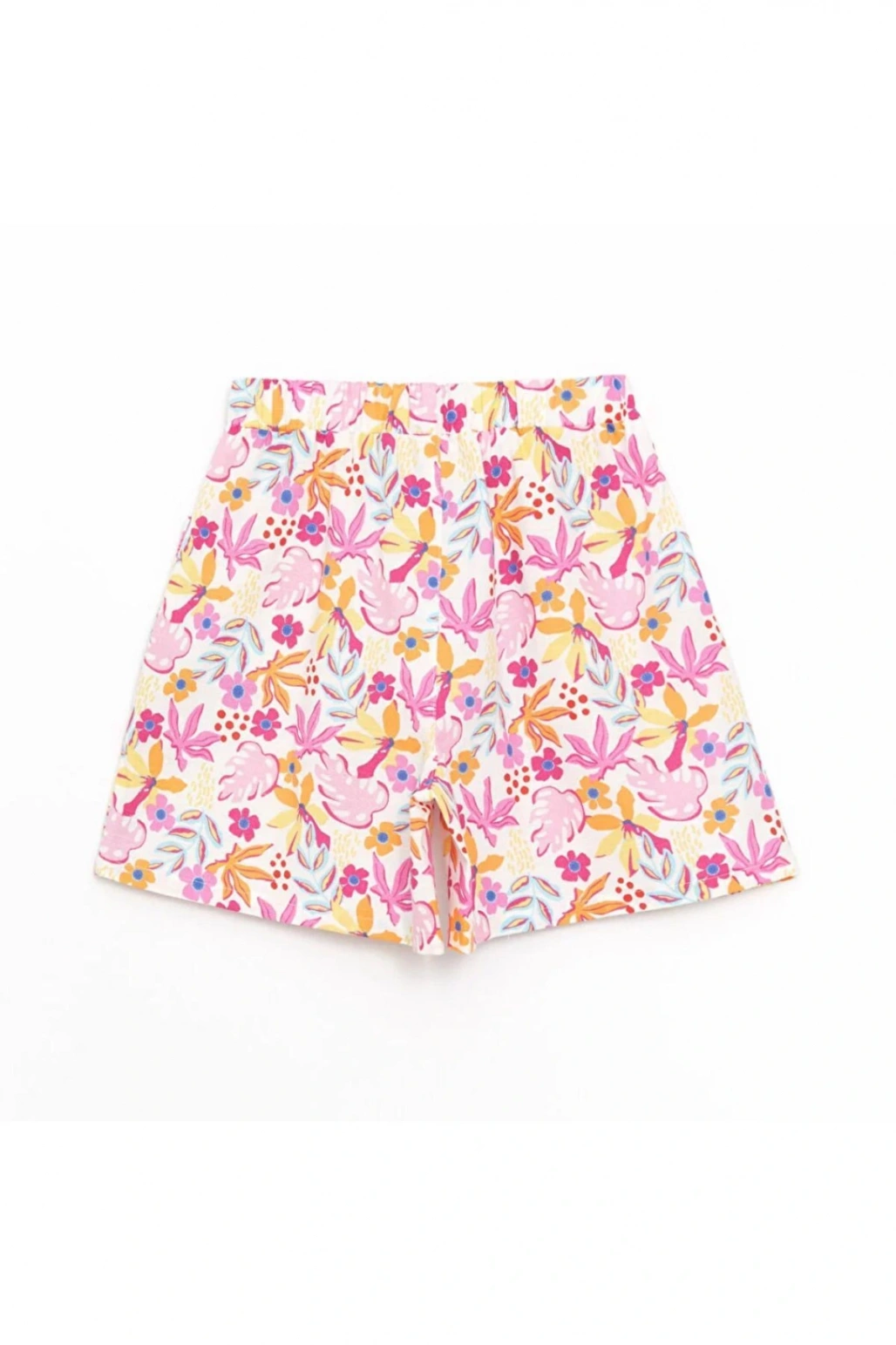LCW Kids Beli Lastikli Çiçekli Kız Çocuk Şort