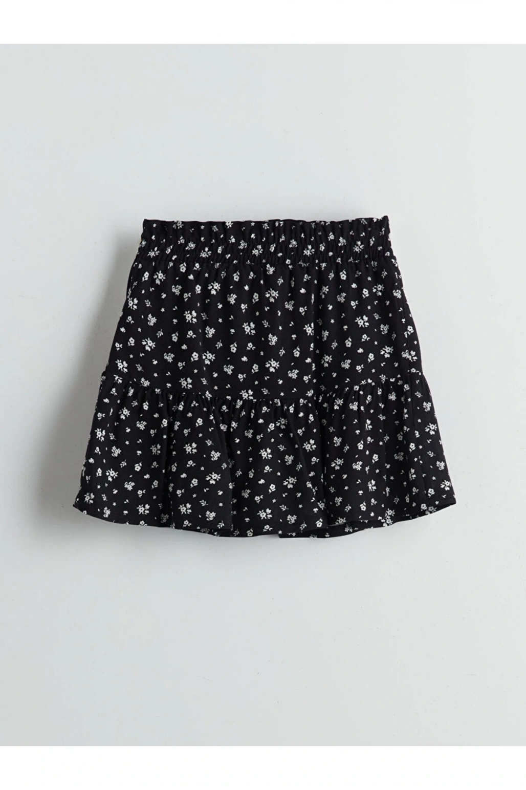 LCW Kids Beli Lastikli Çiçekli Kız Çocuk Şort Etek