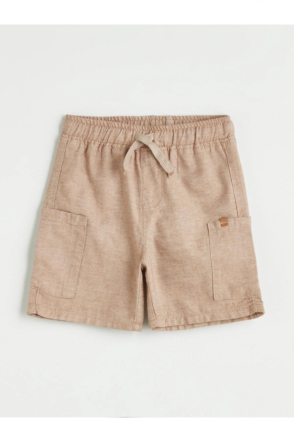 LCW Kids Beli Lastikli Erkek Çocuk Cepli Keten Şort (S5)