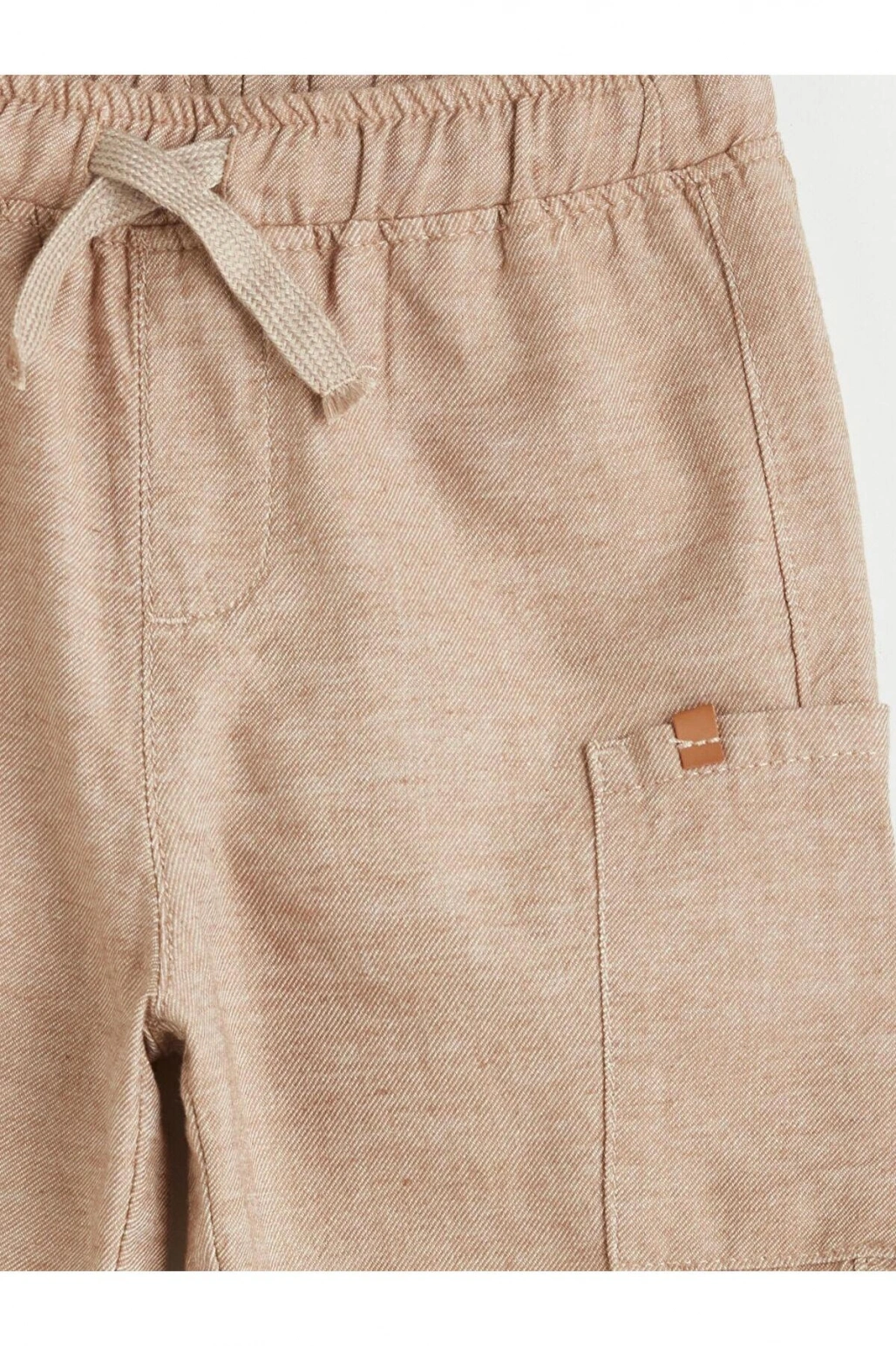 LCW Kids Beli Lastikli Erkek Çocuk Cepli Keten Şort (S5)