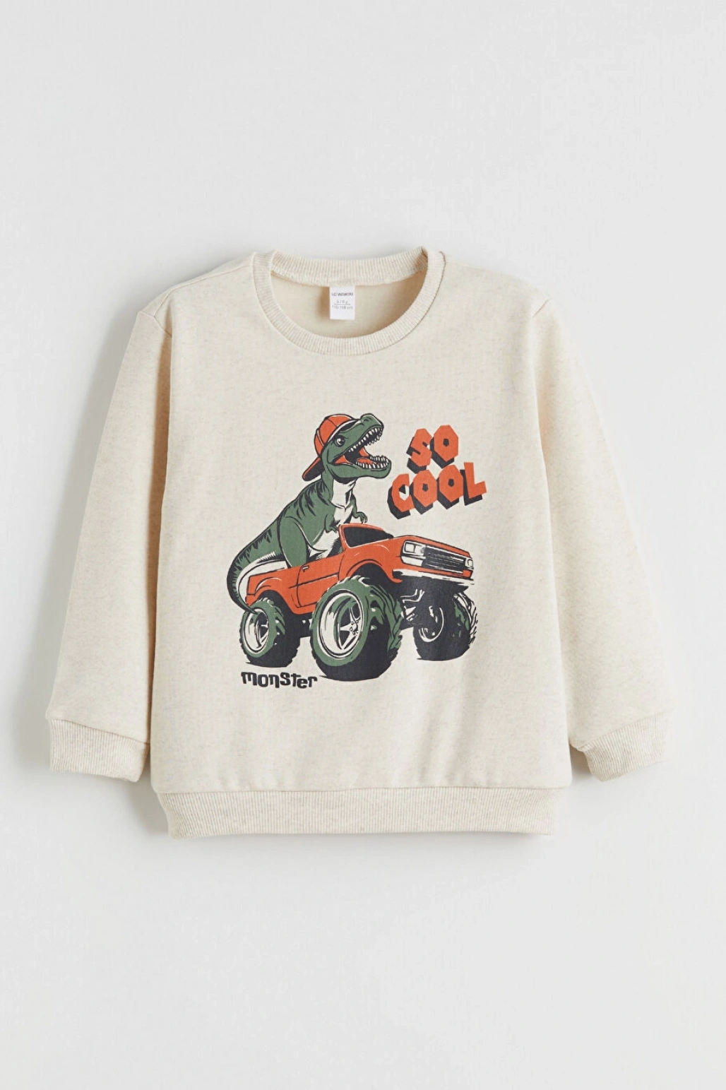 LCW Kids Beyaz Baskılı Erkek Çocuk Sweatshirt