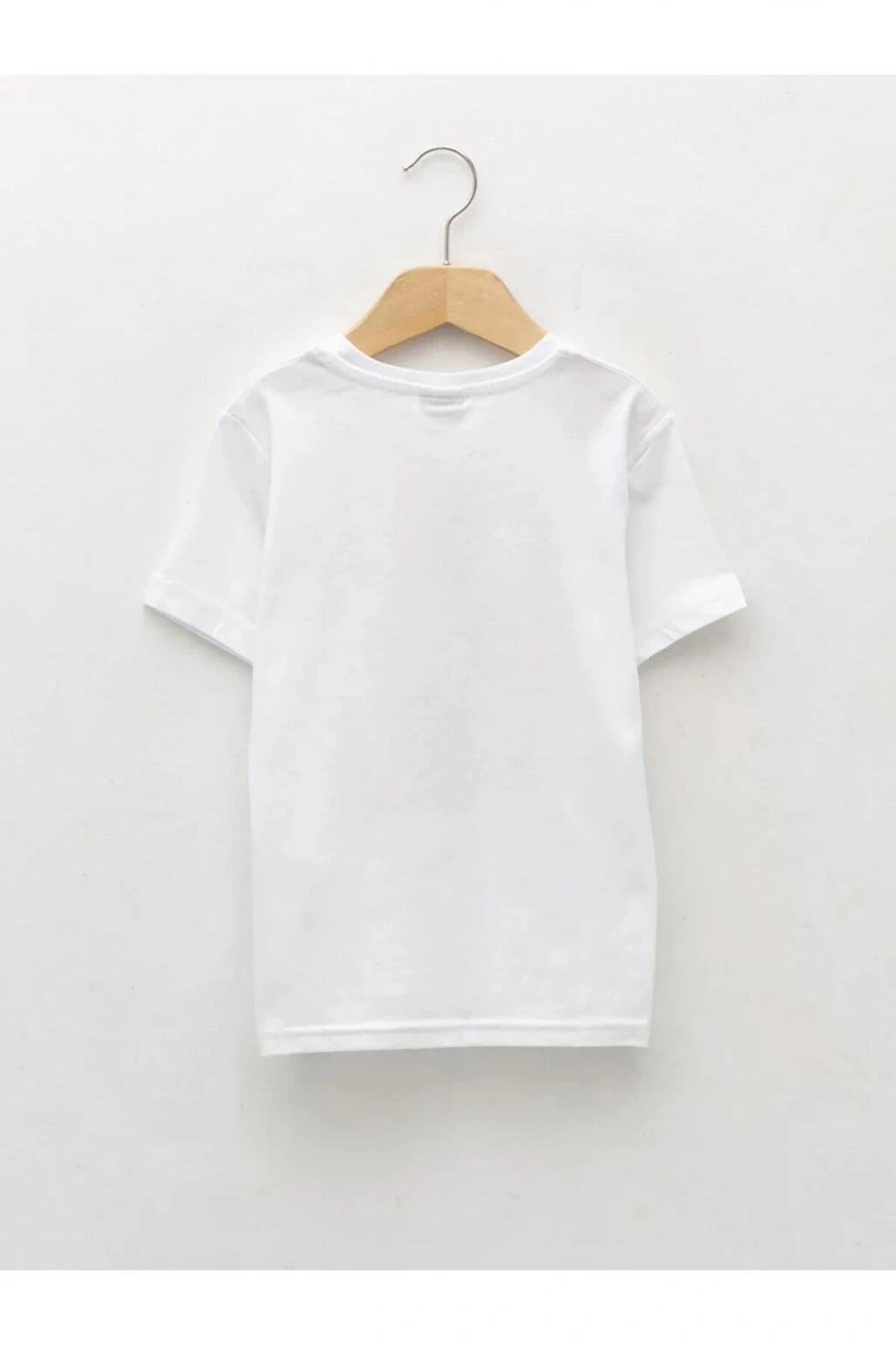 LCW Kids Beyaz Bisiklet Yaka Baskılı Kısa Kollu Pamuklu Erkek Çocuk Tişört