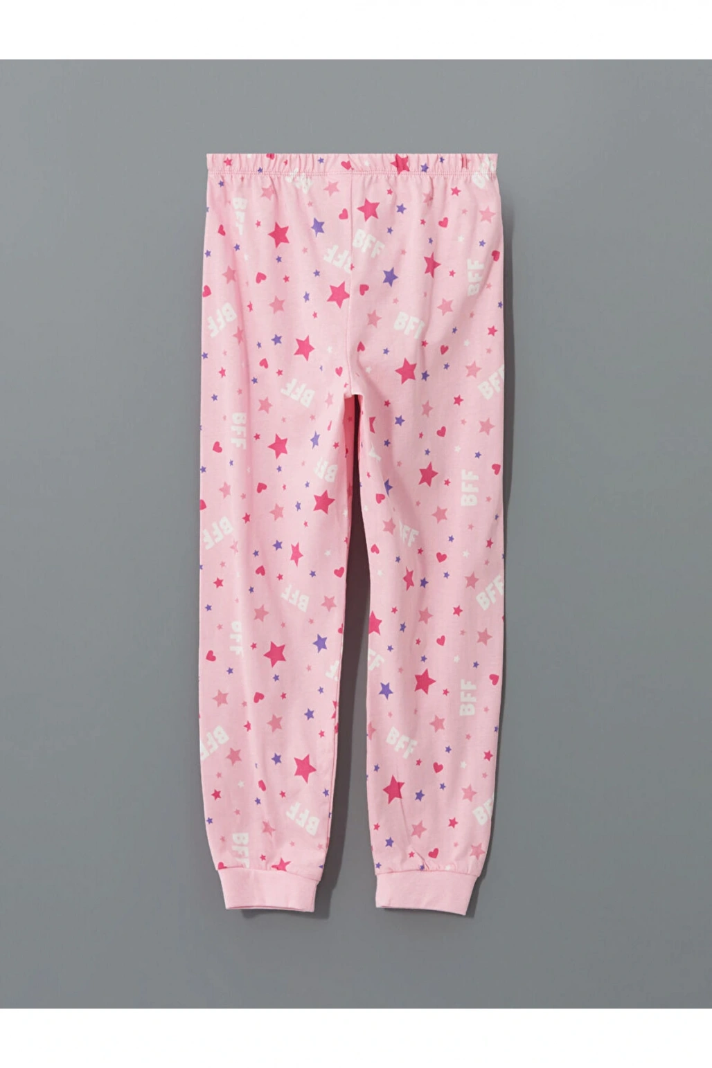 LCW Kids Beyaz Bisiklet Yaka Kız Çocuk Pijama Takım