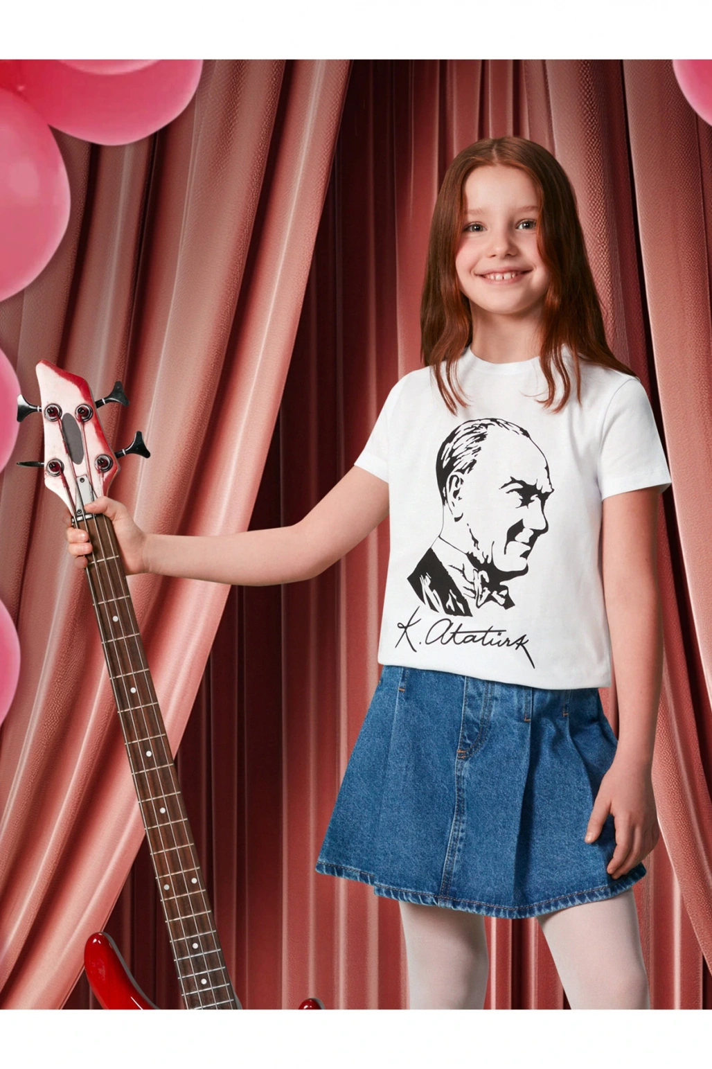 Lcw Kids Bisiklet Yaka Atatürk Baskılı Erkek Çocuk Tişört (S5)