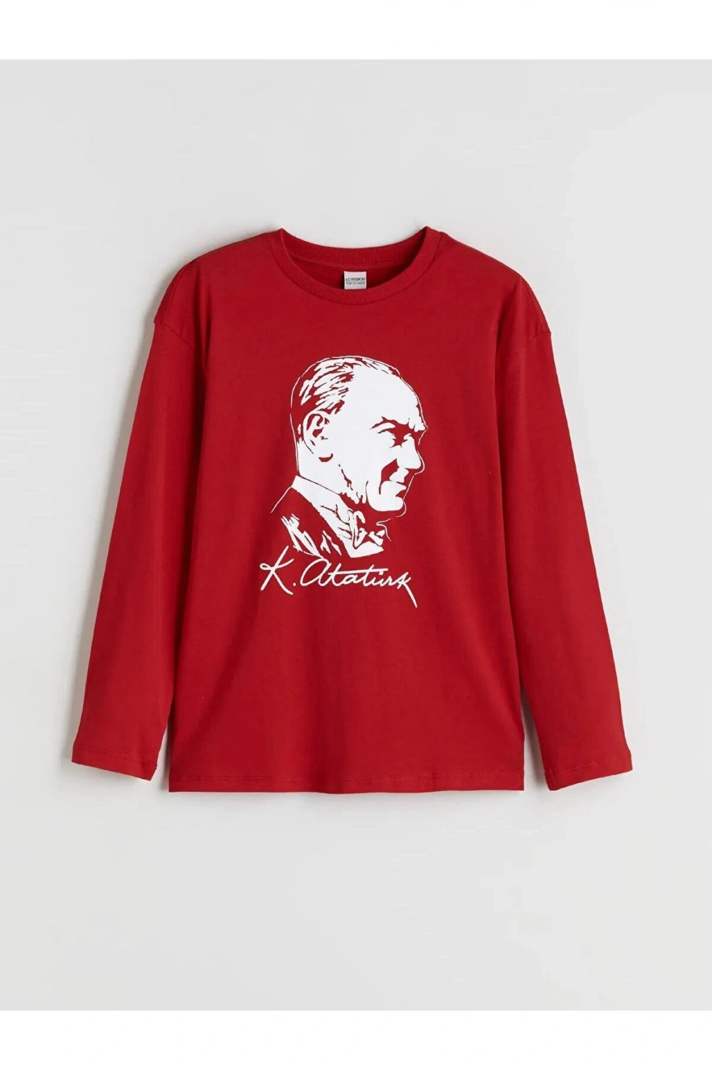 LCW Kids Bisiklet Yaka Atatürk Baskılı Erkek Çocuk Tişört (W5)