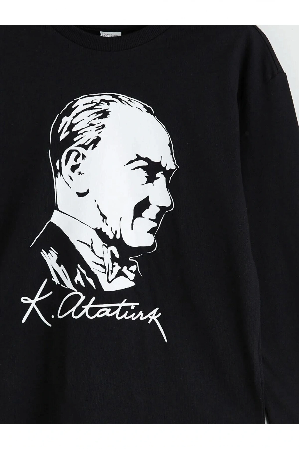LCW Kids Bisiklet Yaka Atatürk Baskılı Erkek Çocuk Tişört (W5)