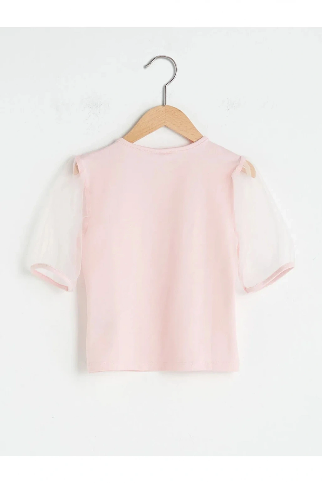 LCW Kids Bisiklet Yaka Basic Kısa Kollu Kız Çocuk Bluz Tişört