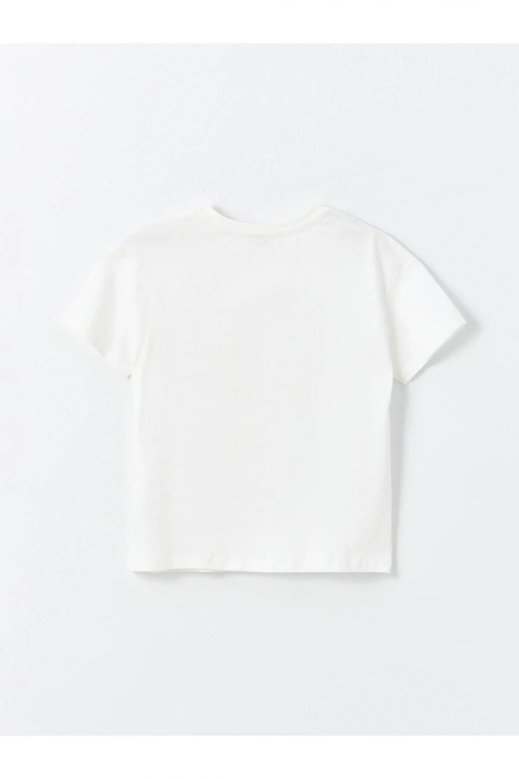 LCW Kids Bisiklet Yaka Baskılı Kısa Kollu Kız Çocuk Tişört