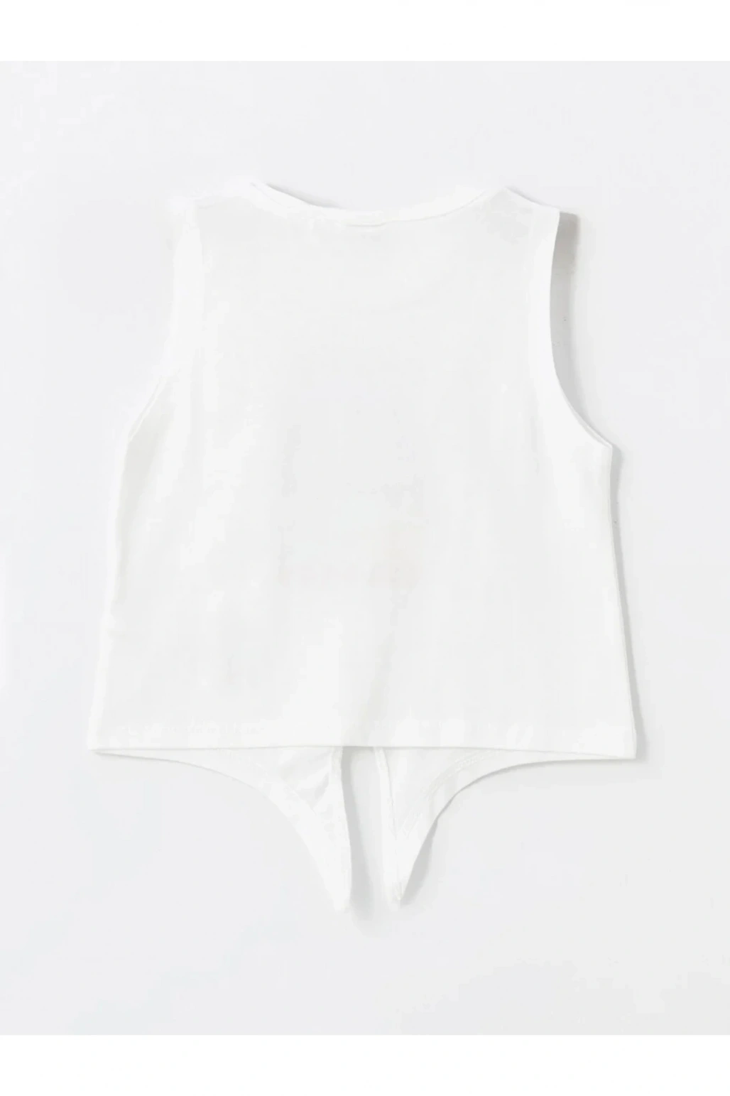 LCW Kids Bisiklet Yaka Baskılı Kız Çocuk Crop Atlet