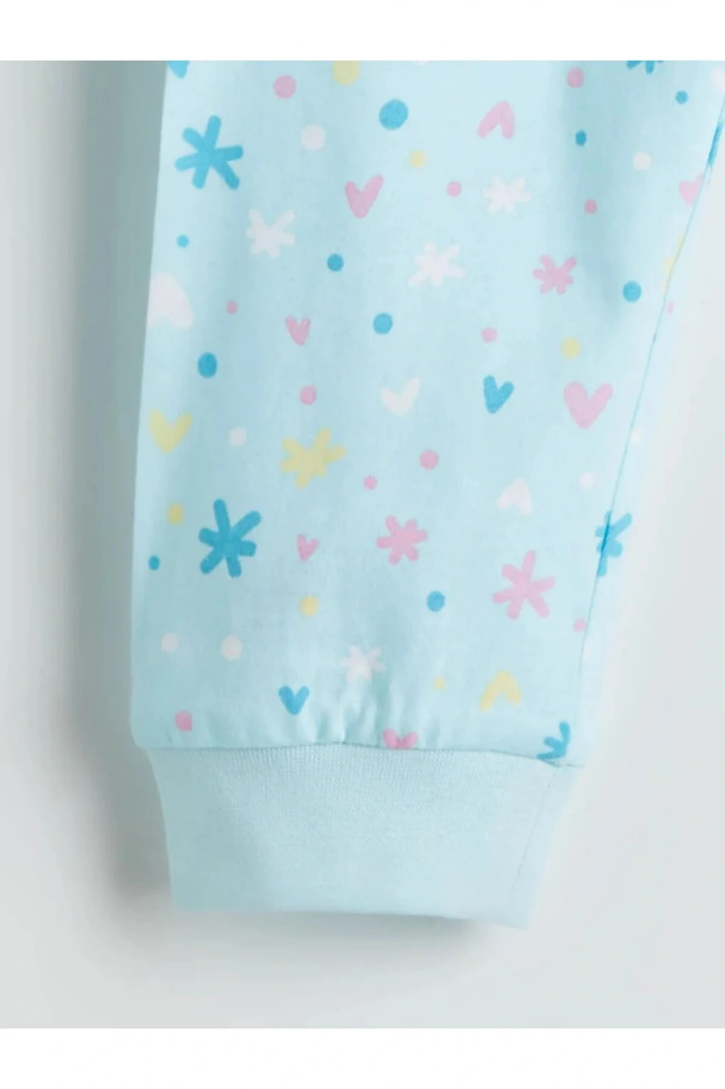 LCW Kids Bisiklet Yaka Baskılı Kız Çocuk Pijama Takımı