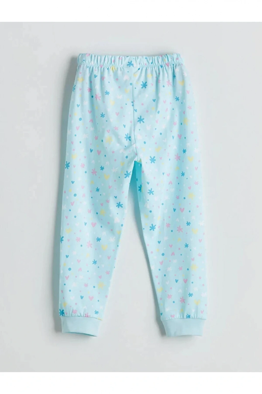 LCW Kids Bisiklet Yaka Baskılı Kız Çocuk Pijama Takımı