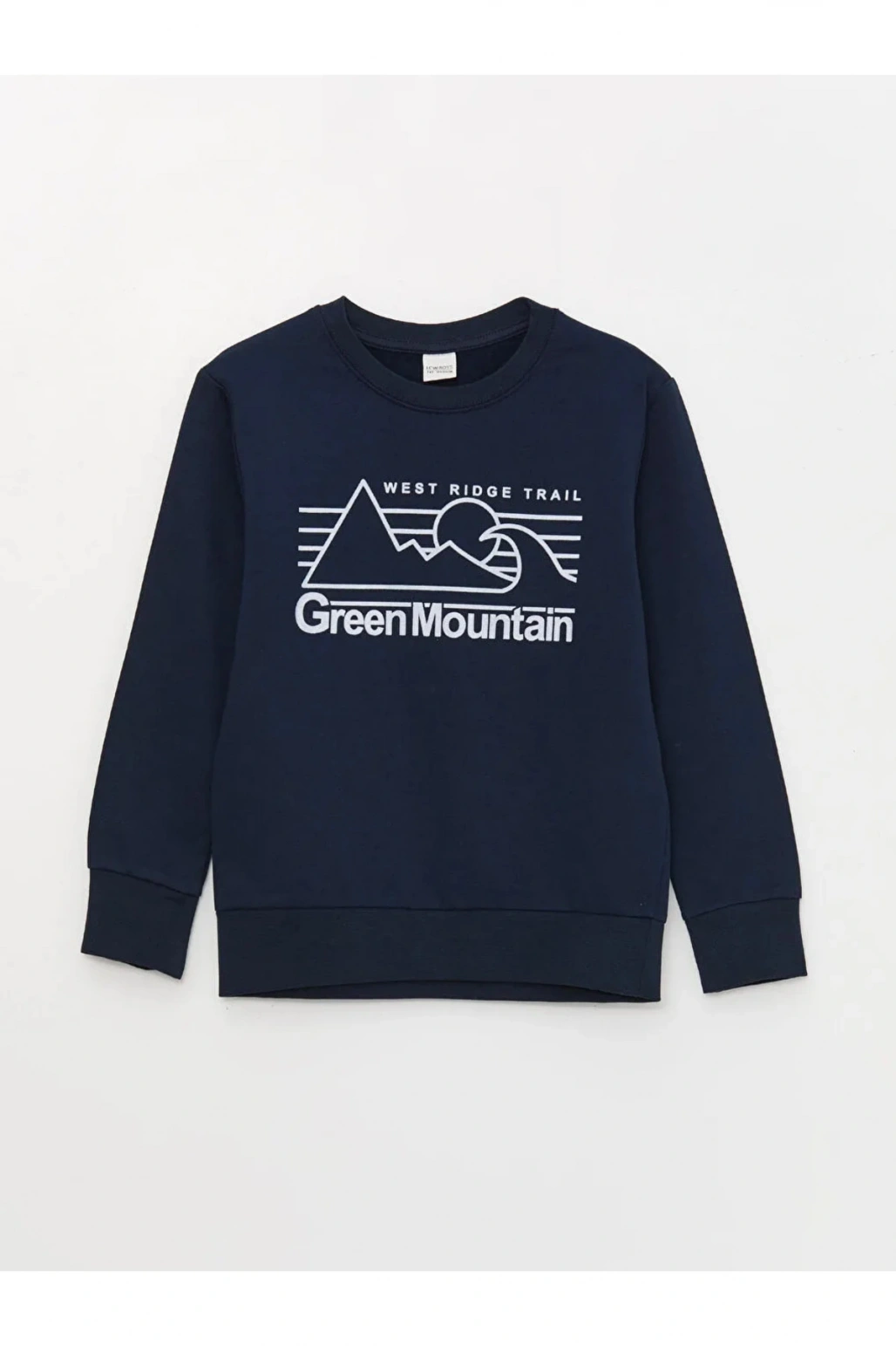 LCW Kids Bisiklet Yaka Baskılı Uzun Kollu Erkek Çocuk Sweatshirt