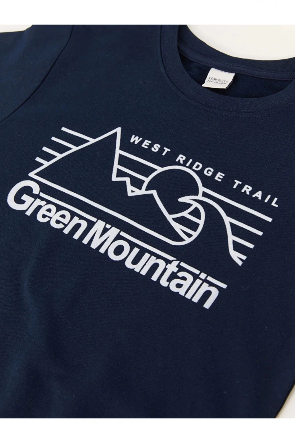 LCW Kids Bisiklet Yaka Baskılı Uzun Kollu Erkek Çocuk Sweatshirt