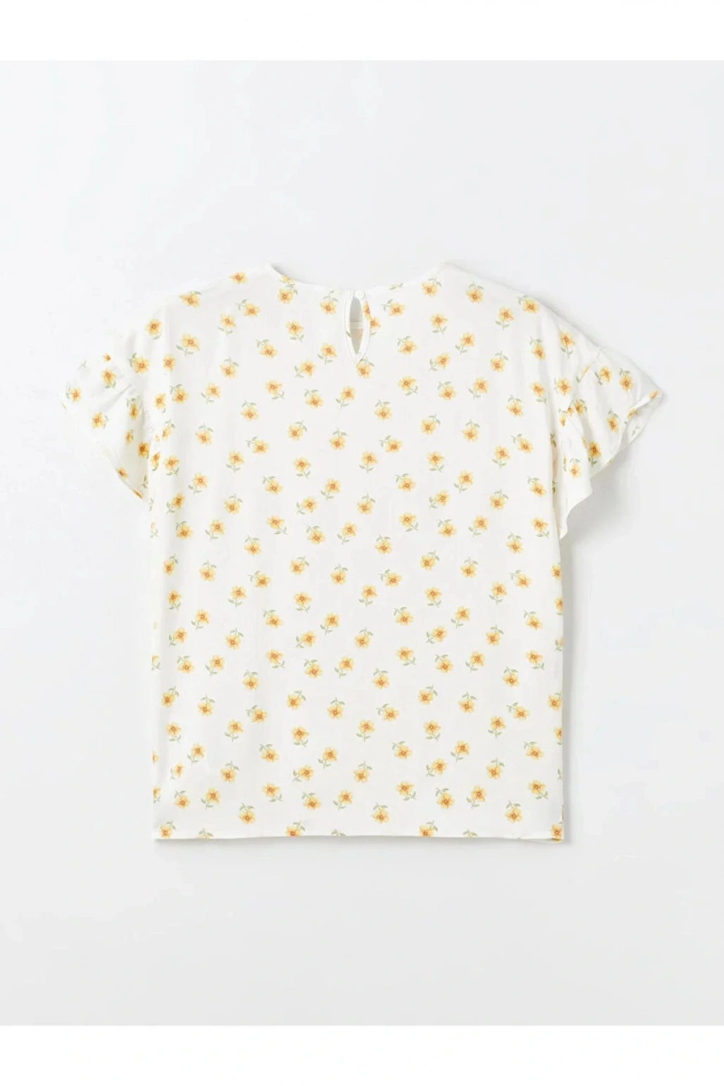 LCW Kids Bisiklet Yaka Çiçekli Kız Çocuk Bluz