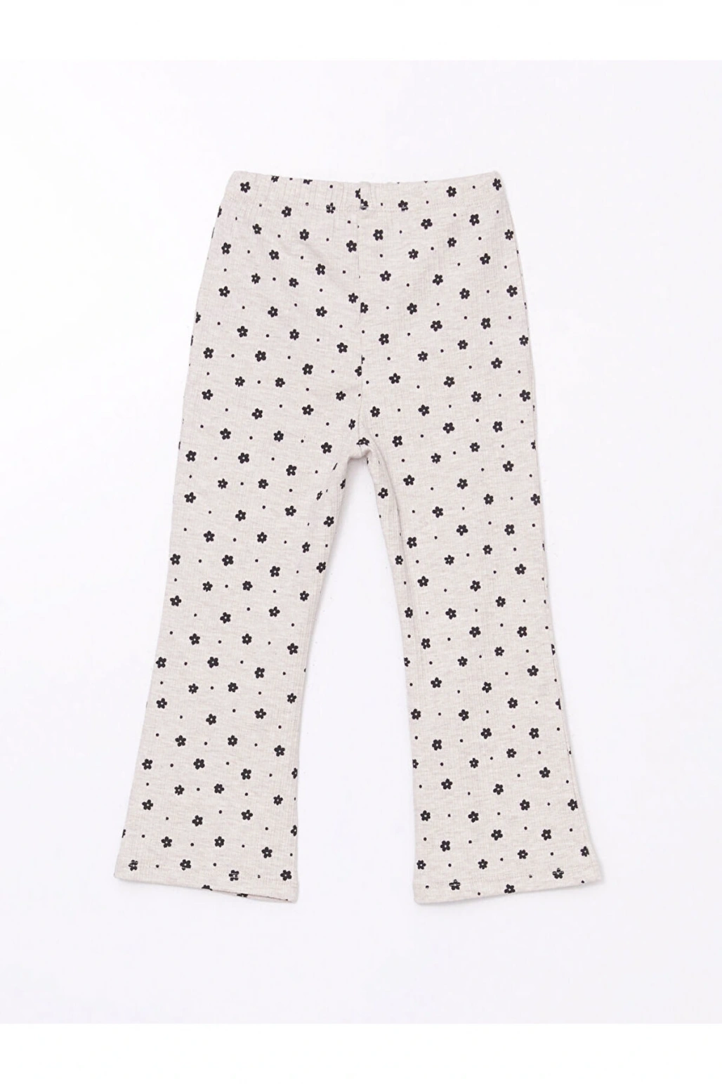 LCW Kids Bisiklet Yaka Çiçekli Kız Çocuk Bluz ve Tayt Pantolon 2li