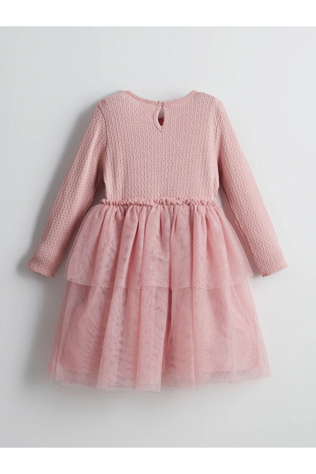 LCW Kids Bisiklet Yaka Çiçekli Kız Çocuk Elbise