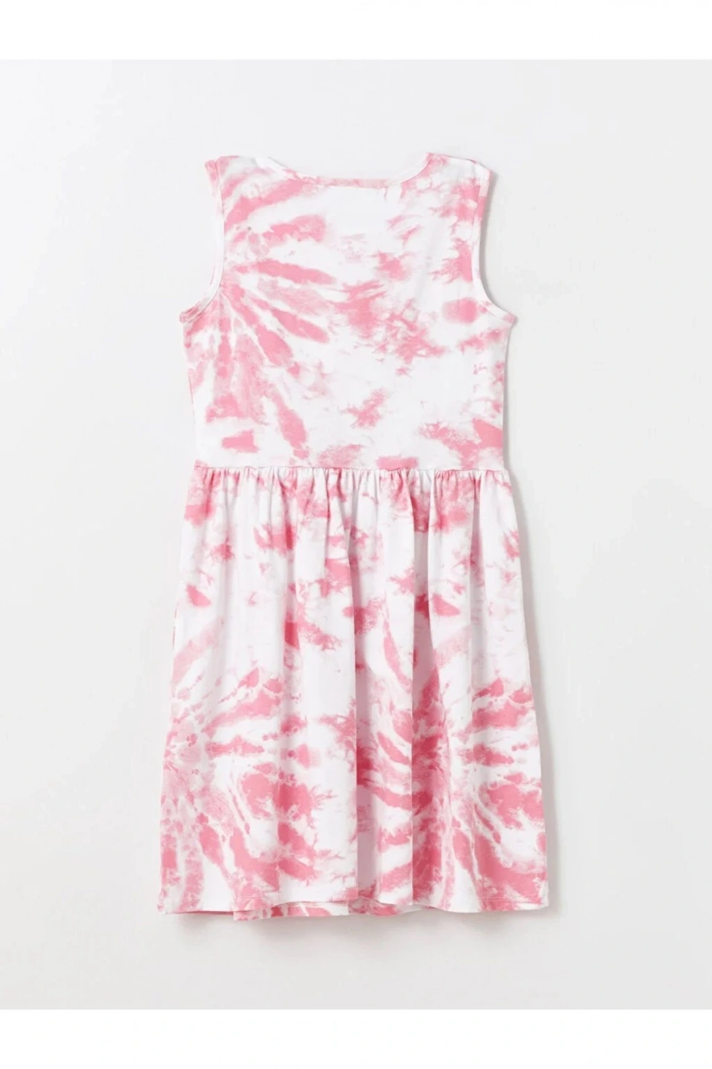 LCW Kids Bisiklet Yaka Desenli Kız Çocuk Elbise 2li