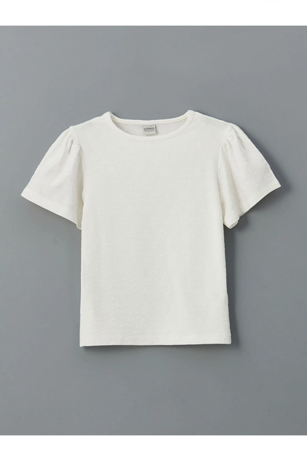 LCW Kids Bisiklet Yaka Dokulu Kız Çocuk Tişört