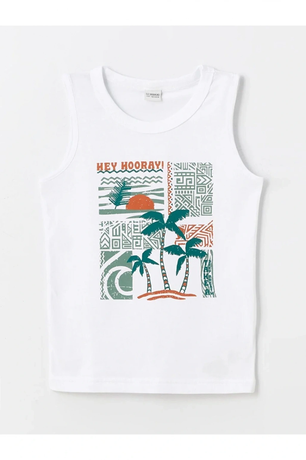 LCW Kids Bisiklet Yaka Erkek Çocuk Atlet ve Deniz Şortu