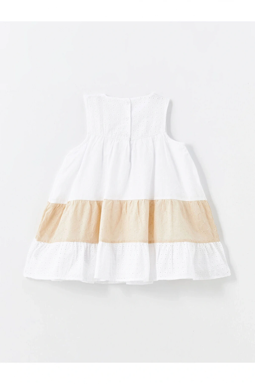 LCW Kids Bisiklet Yaka Kısa Kollu Kız Çocuk Tül Elbise