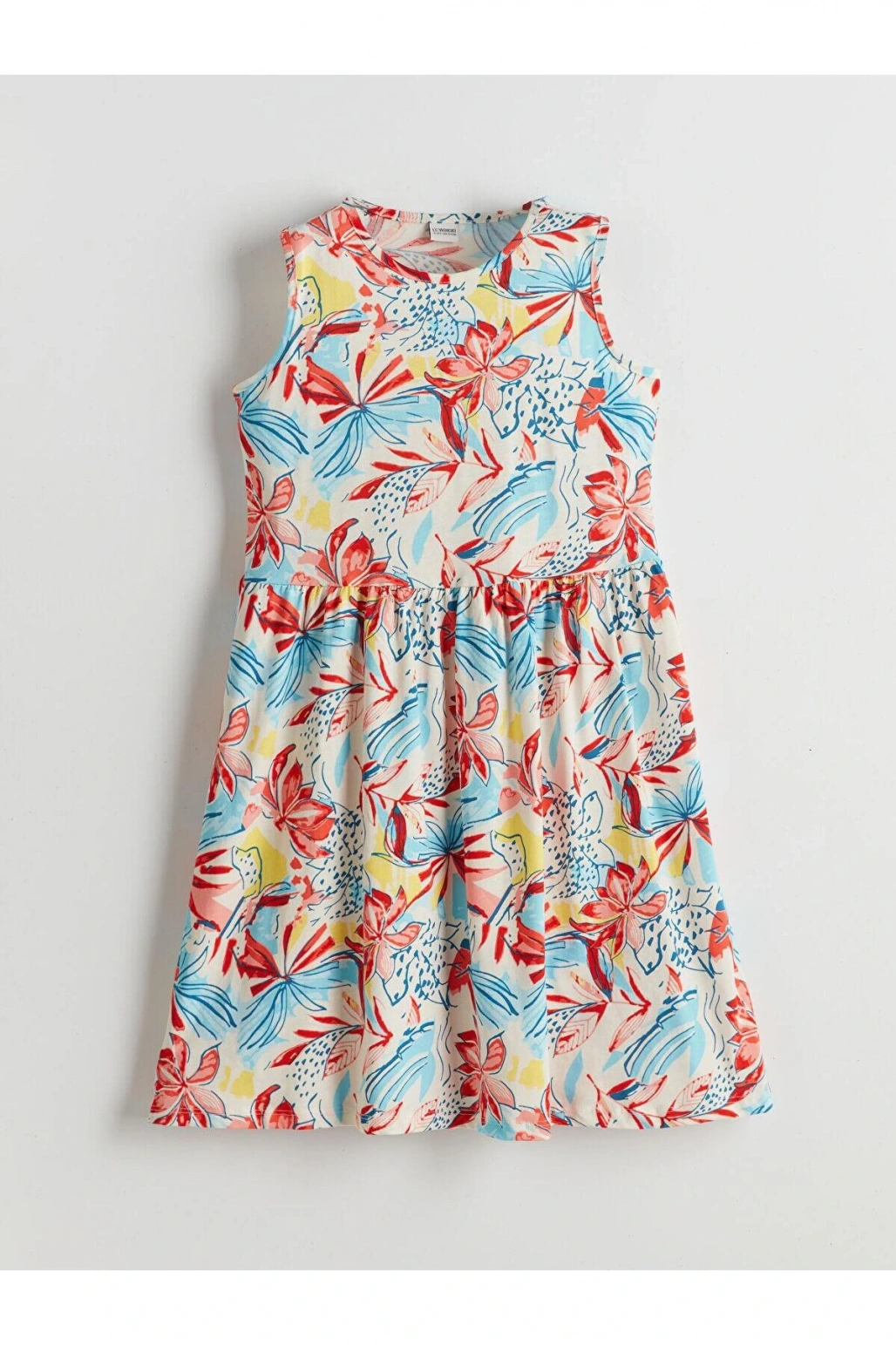 LCW Kids Bisiklet Yaka Kız Çocuk Elbise