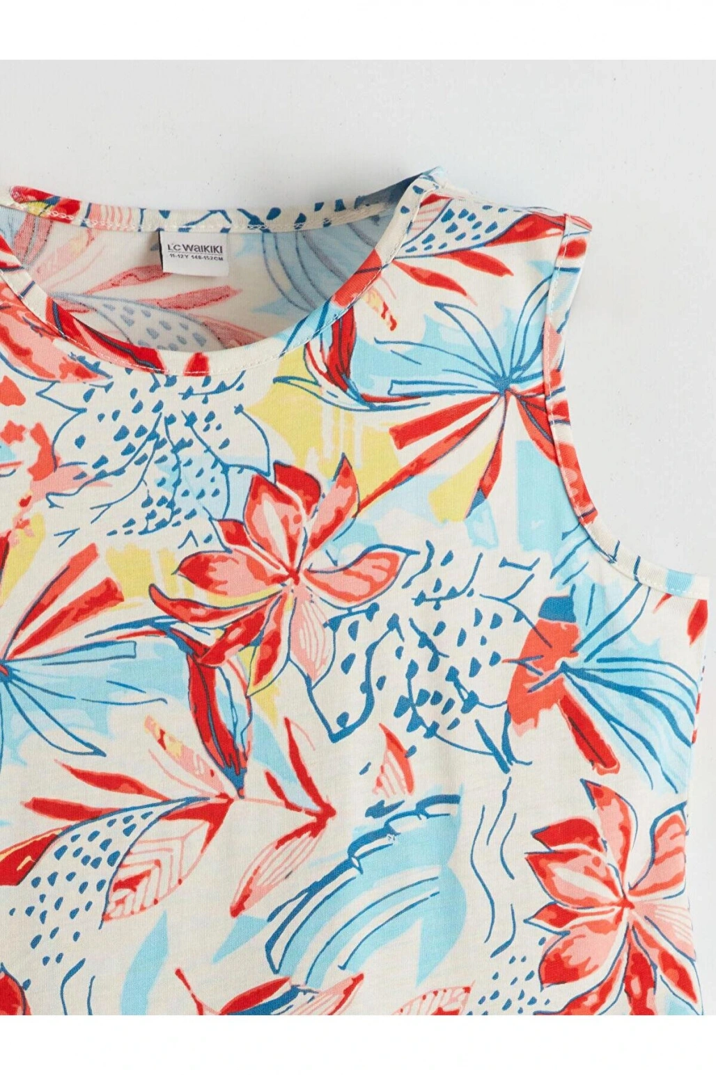 LCW Kids Bisiklet Yaka Kız Çocuk Elbise