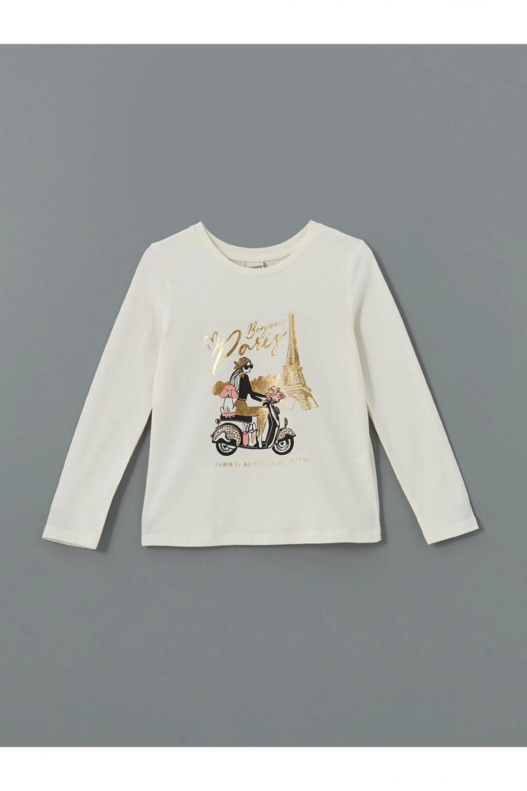 LCW Kids Bisiklet Yaka Kız Çocuk Tişört