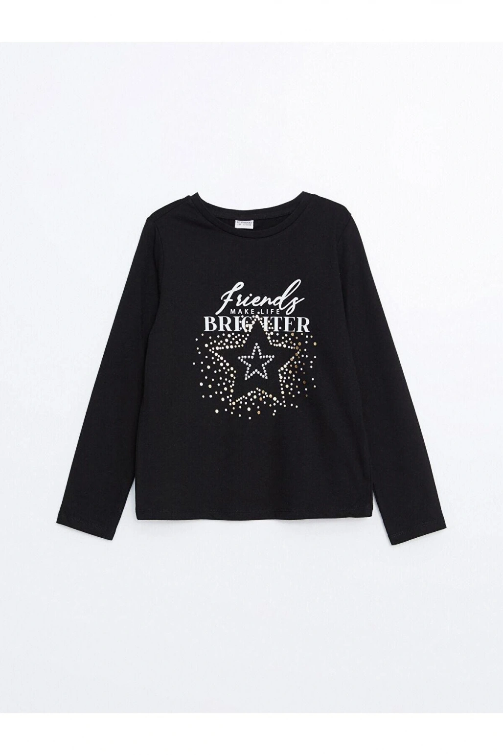 LCW Kids Bisiklet Yaka Kız Çocuk Tişört (W4)