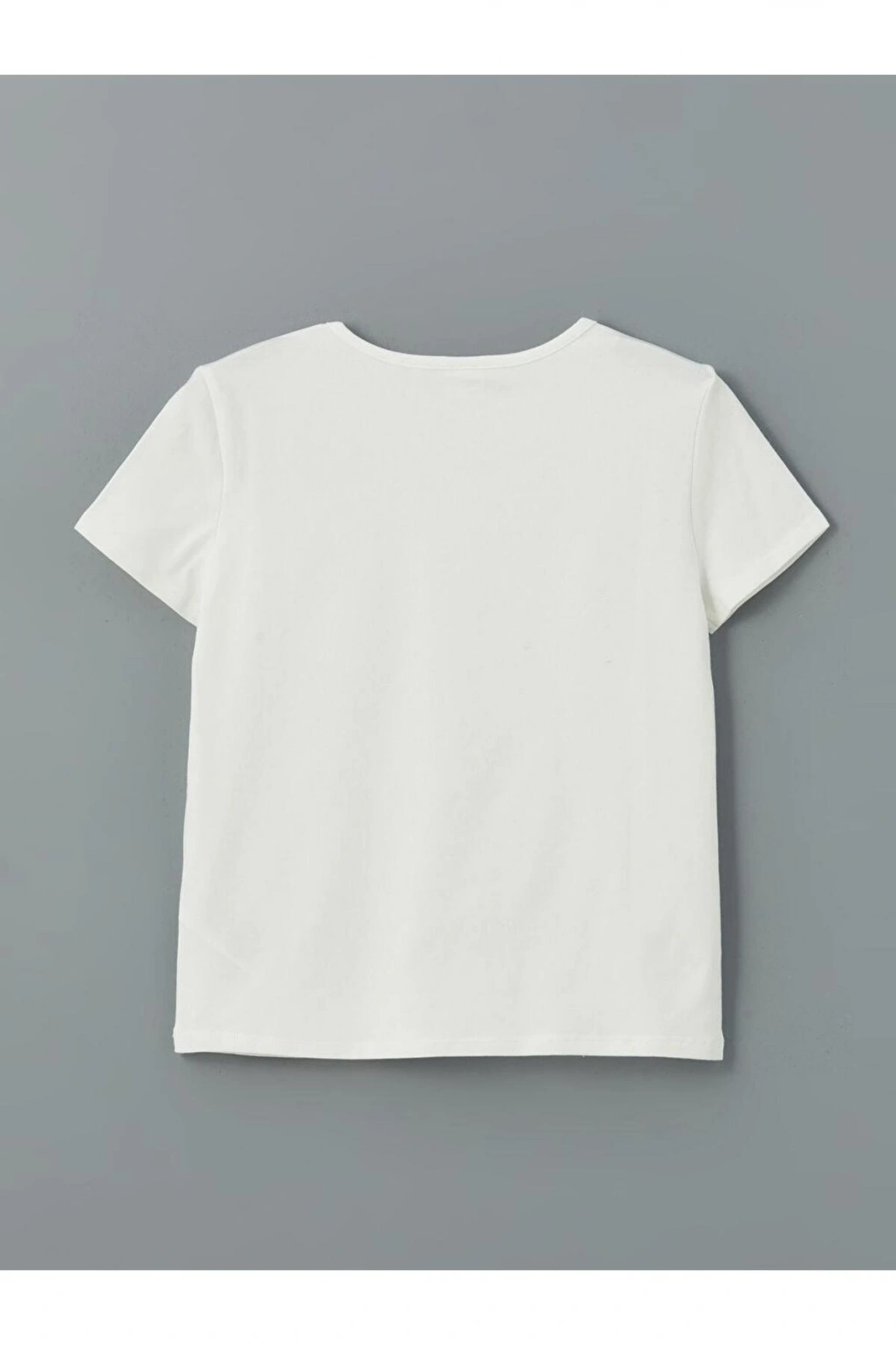 LCW Kids Bisiklet Yaka Taşlı Kız Çocuk Tişört