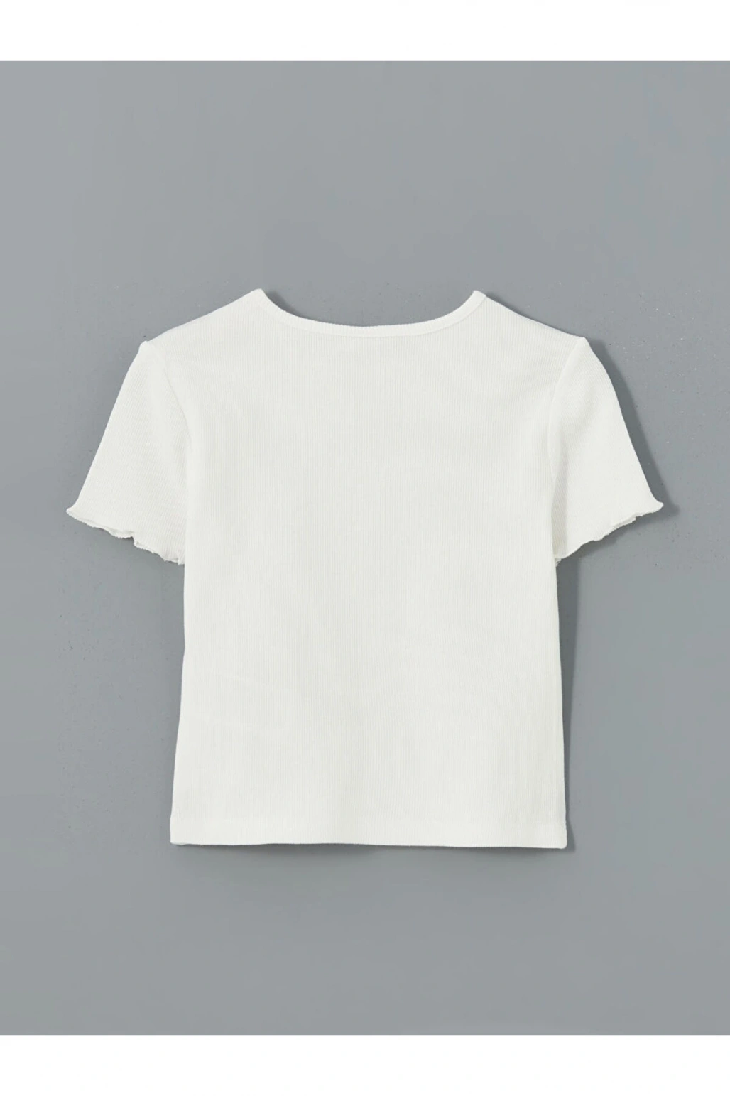 LCW Kids Bisiklet Yaka Taşlı Kız Çocuk Tişört