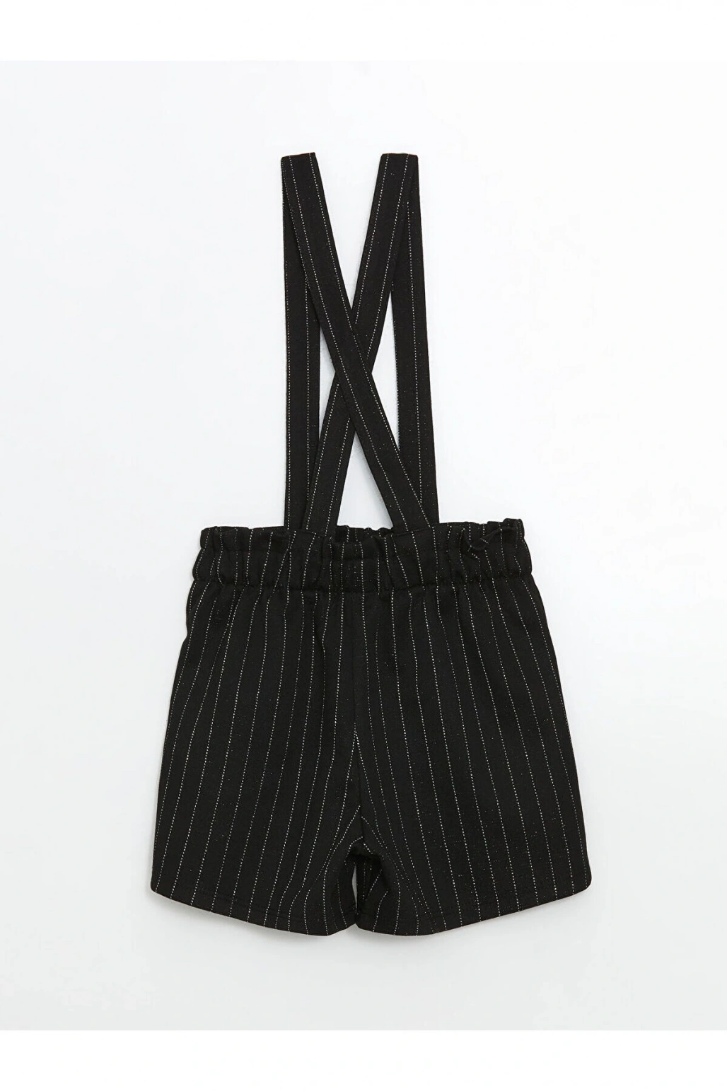 LCW Kids Çizgili Askılı Kız Çocuk Şort ve Külotlu Çorap 2li