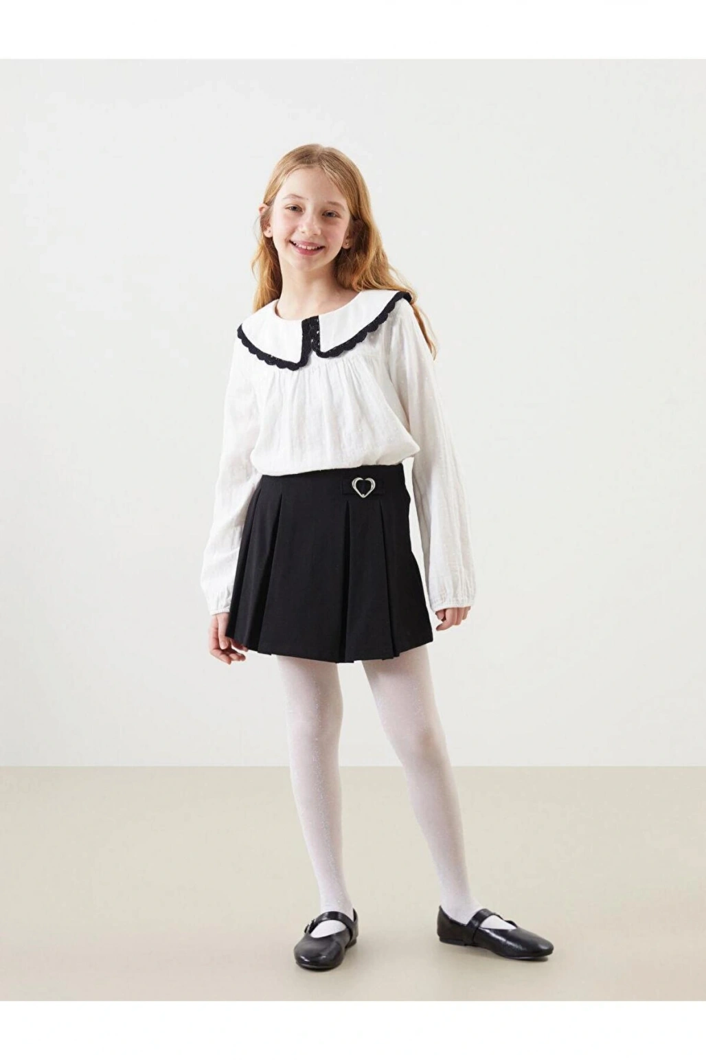 Lcw Kids Ekru Bebe Yaka Kız Çocuk Bluz