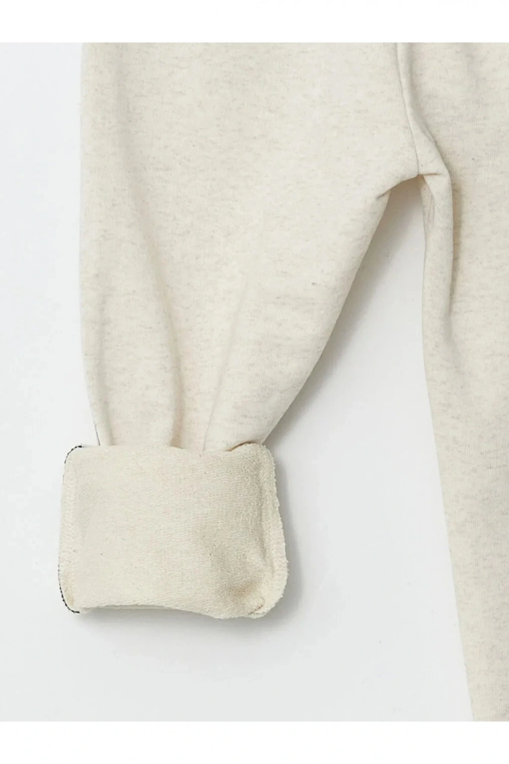 LCW Kids Ekru Beli Lastikli Nakışlı Erkek Çocuk Jogger Eşofman Altı