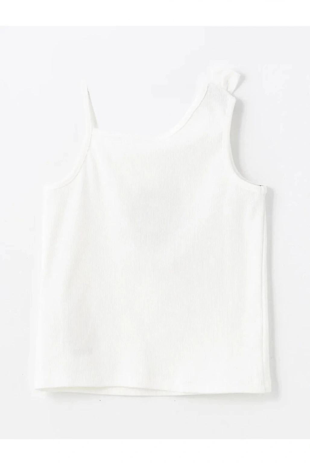 LCW Kids Ekru Bisiklet Yaka Askılı Kız Bebek Bluz ve Şort 2li Takım