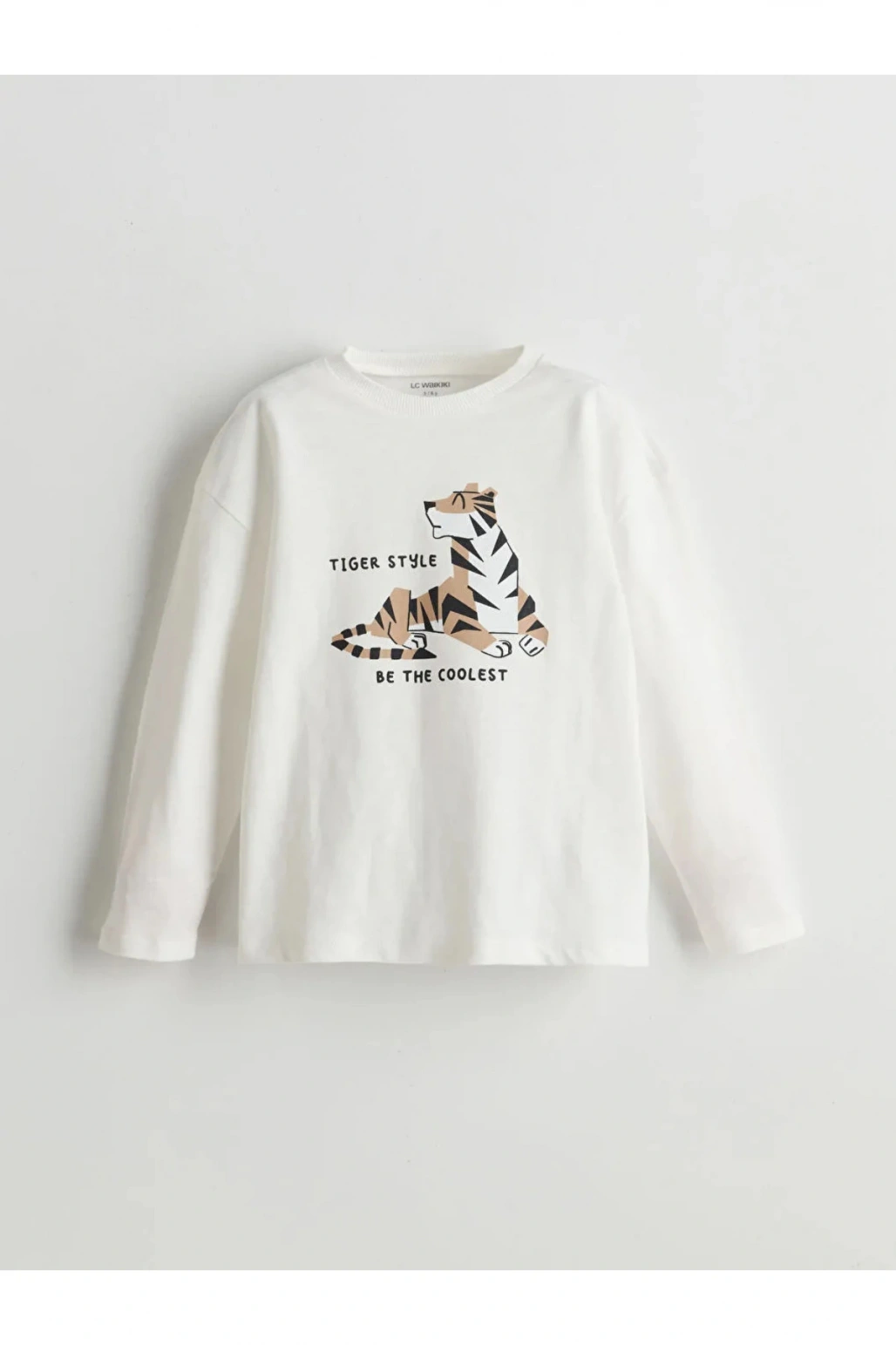 LCW Kids Ekru Bisiklet Yaka Baskılı Erkek Çocuk Takım 2li