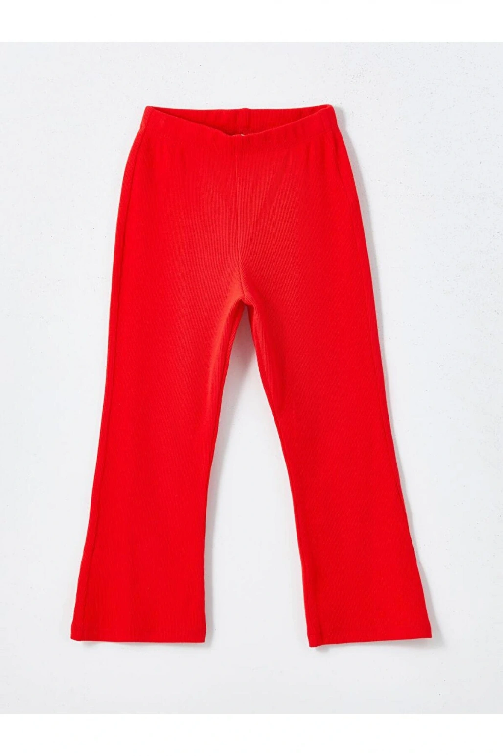 LCW Kids Ekru Bisiklet Yaka Baskılı Kız Çocuk Bluz ve Tayt Pantolon 2li