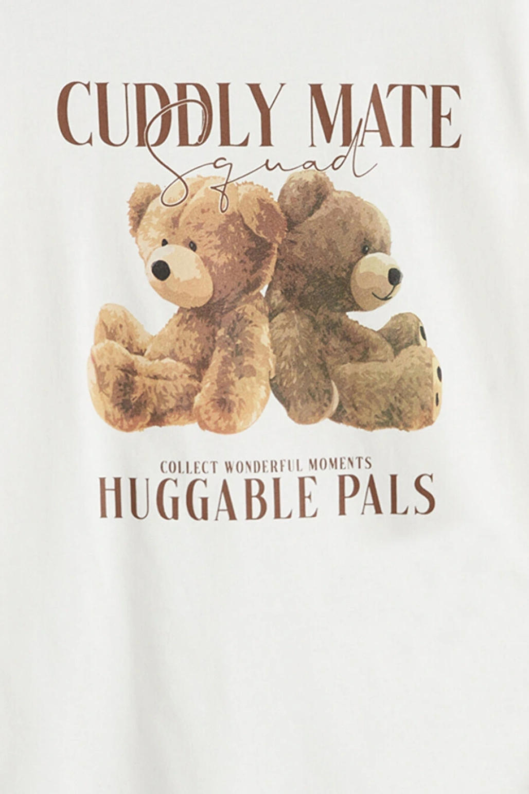 LCW Kids Ekru Bisiklet Yaka Baskılı Kız Çocuk Tişört