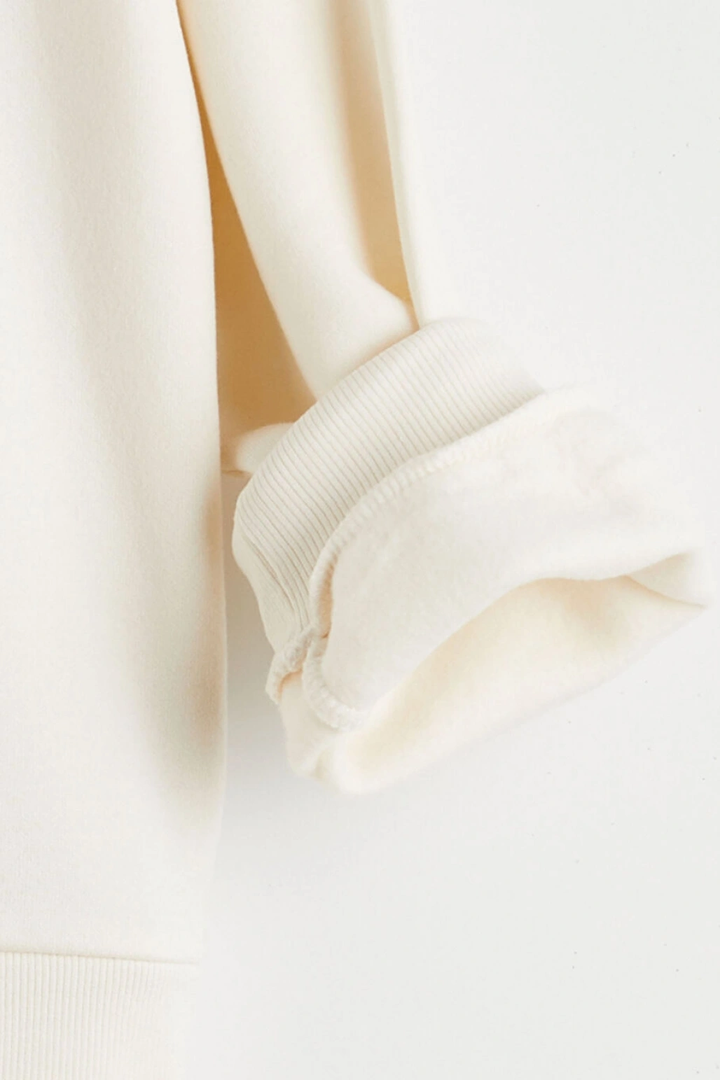 LCW Kids Ekru Bisiklet Yaka Çiçekli Kız Çocuk Sweatshirt