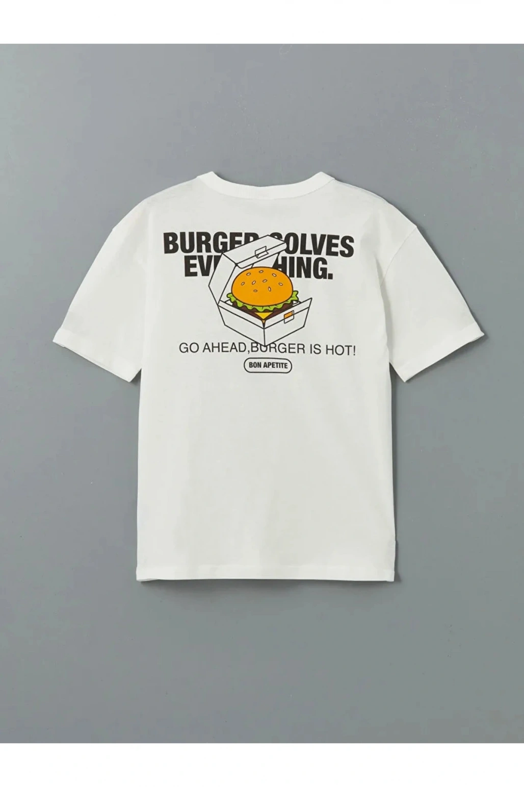 LCW Kids Ekru Bisiklet Yaka Erkek Çocuk Tişört