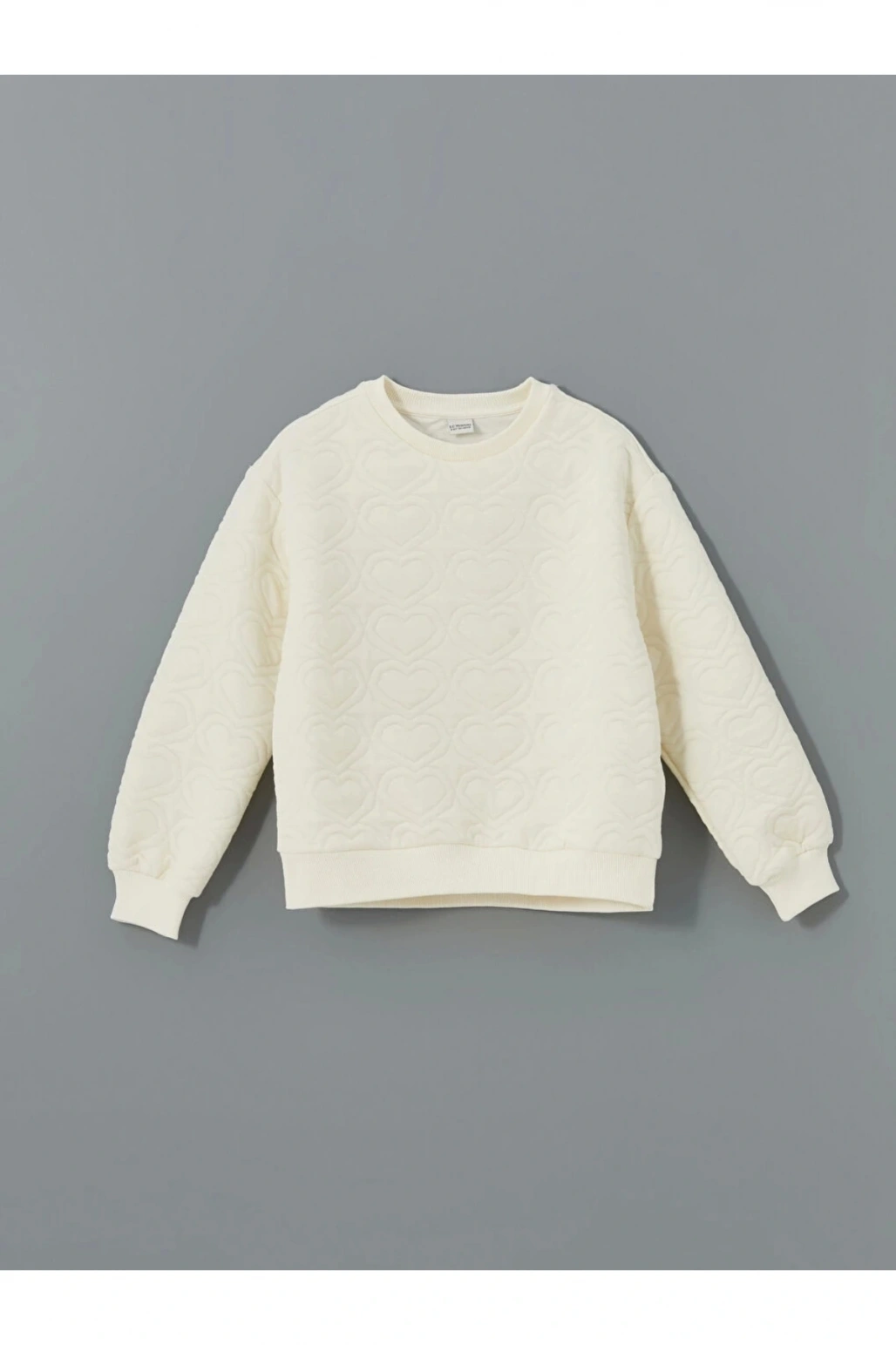 LCW Kids Ekru Bisiklet Yaka Kız Çocuk Sweatshirt ve Tayt