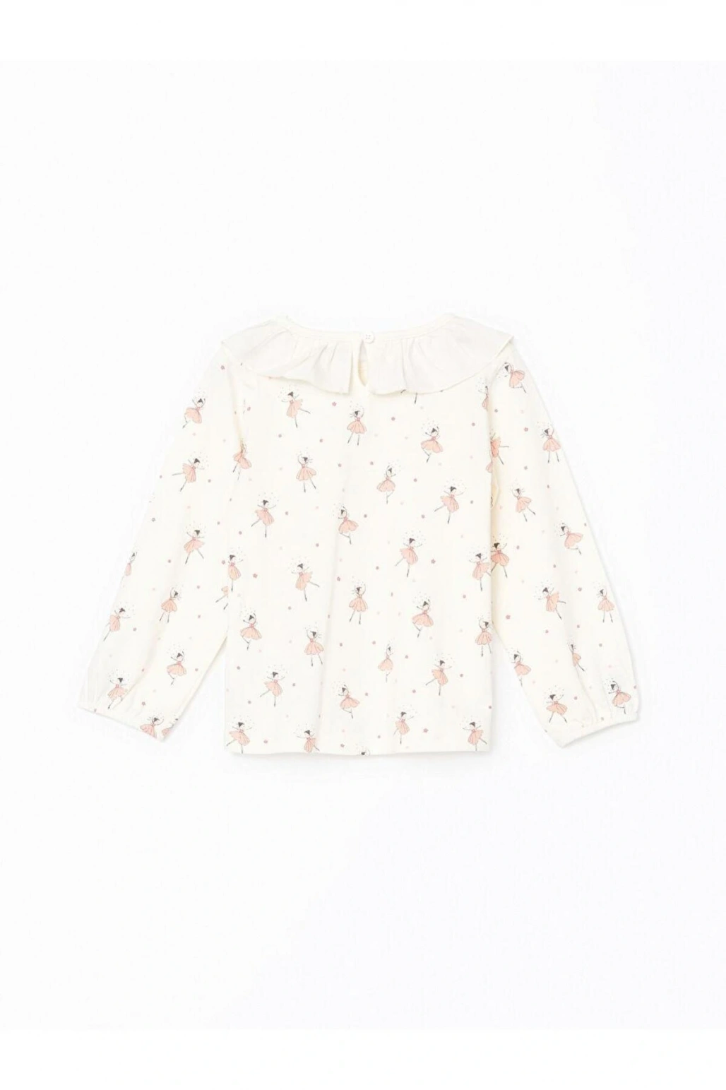 Lcw Kids Ekru Fırfırlı Kız Bebek Tişört Ve Tayt 2li