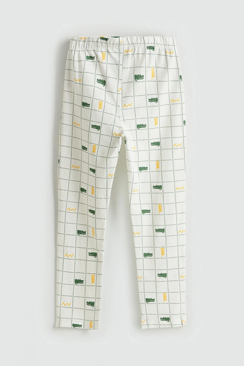 LCW Kids Ekru Gömlek Yaka Ekose Desenli Uzun Kollu Erkek Çocuk Pijama Takımı