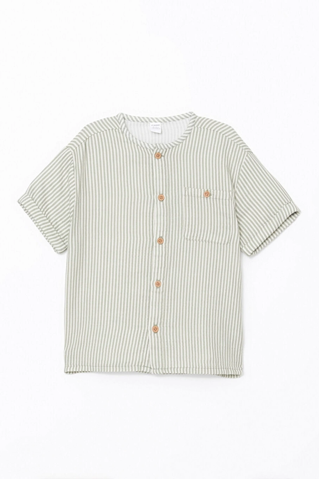 LCW Kids Ekru Hakim Yaka Çizgili Erkek Çocuk Gömlek Ve Pantolon