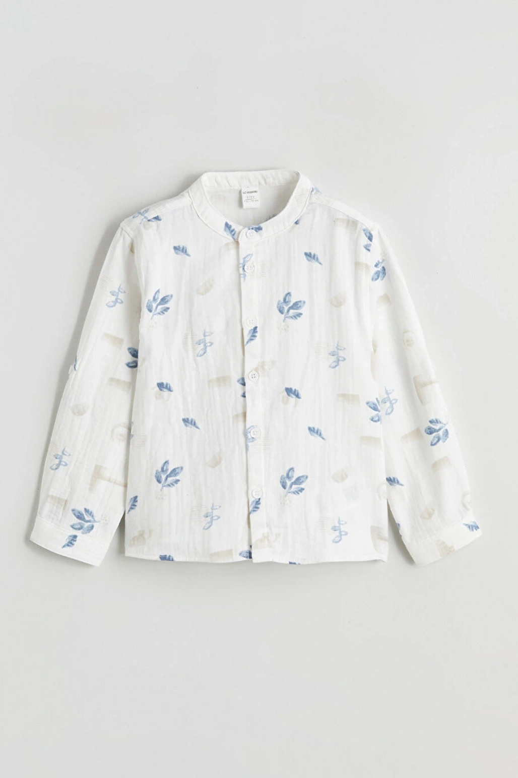 LCW Kids Ekru Hakim Yaka Uzun Kollu Erkek Çocuk Gömlek